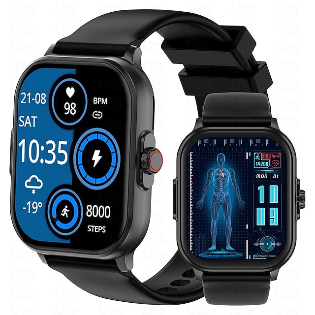  E02 Bluetooth montre intelligente ecg sucre dans le sang fréquence cardiaque pression artérielle surveillance de la santé montre multisports