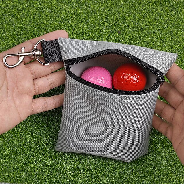  Sac de taille de golf, housse de balle en nylon pouvant être accrochée à la taille, sac de rangement polyvalent, sac d'accessoires de golf