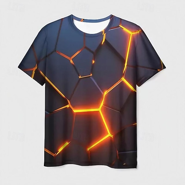  Chlapecké 3D Grafika Košilky Košile Krátký rukáv 3D tisk Léto Aktivní Sportovní Módní Polyester Děti 3-12 let Tričkový Venkovní Ležérní Denní Běžný