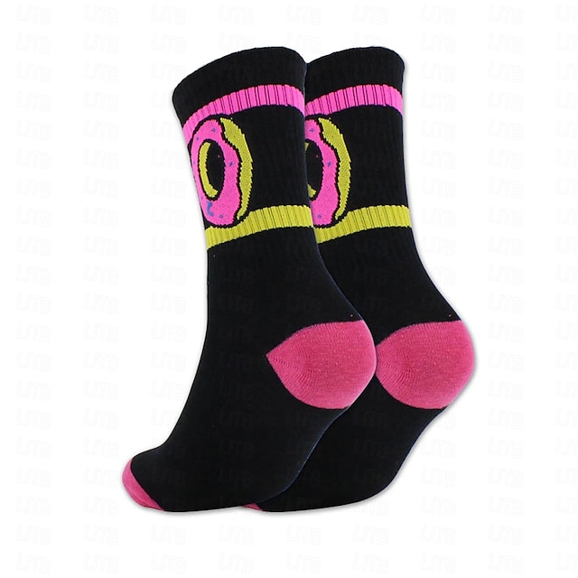  Women's Crew Socks Work Daily Solid Color Cotton Sporty Simple Classic Casual Sports 1 Pair