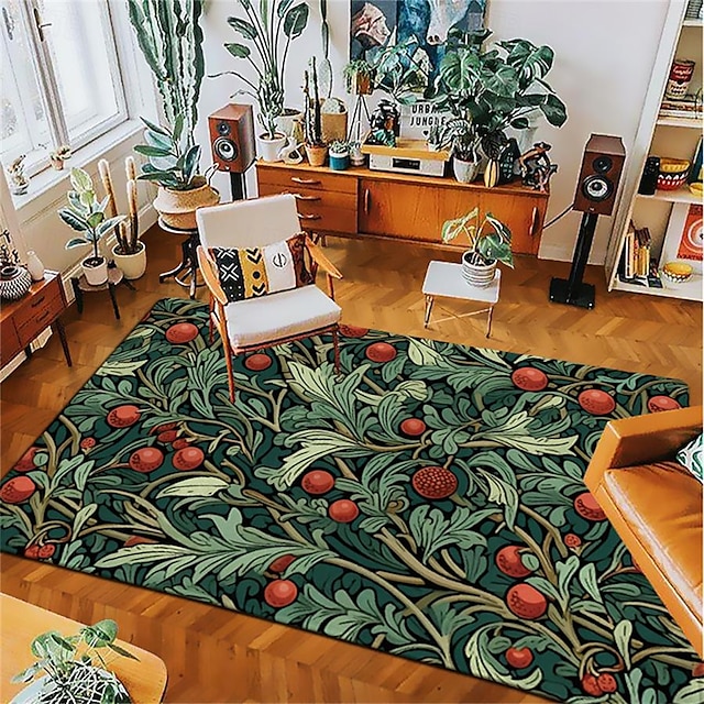  Holly Plant Area Rug Kitchen Mat Non-Slip Oil Proof Floor Mat Livingroom Rug Indoor Outdoor Mat Bedroom Decor Bathroom Mat Entrance Rug Door Mat