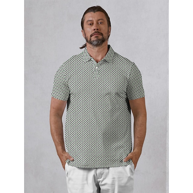  Homme T-shirt POLO Vert Manche Courte Protection Solaire Top Tenue de golf Vêtements Tenues Porter des vêtements