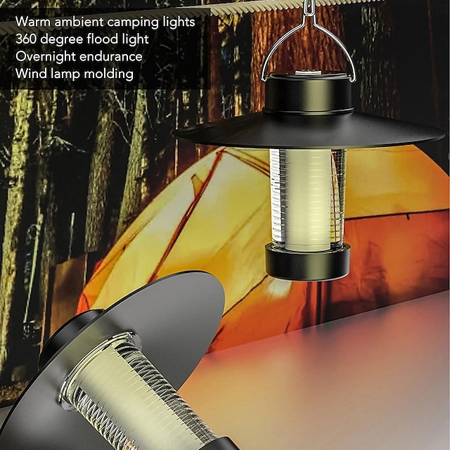  lanterne de camping à LED lampe de tente de camping multifonctionnelle extérieure à LED portable avec fond magnétique et trépied à crochet suspendu pour le camping pendant les temps d'arrêt