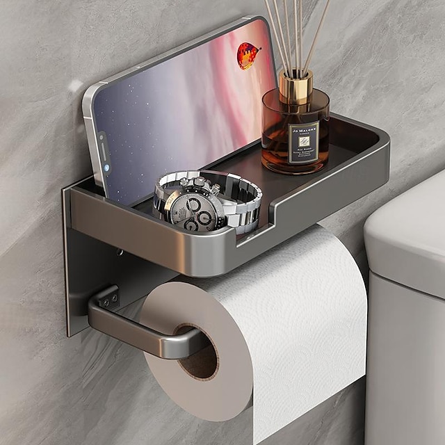  toiletpapirboks vægmonteret toiletpapirskuffe badeværelse ikke-perforeret toiletpapirstativ toiletrullepapiropbevaringsstativ