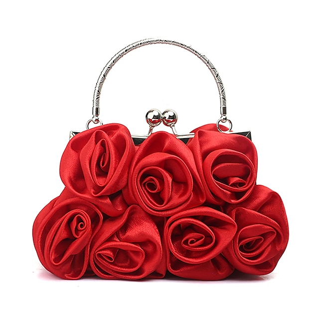  Naisten Käsilaukku Evening Bag Polyesteri Metalliseos Ystävänpäivä Hääjuhla Ketjuilla Yhtenäinen väri Tumman punainen Manteli Musta