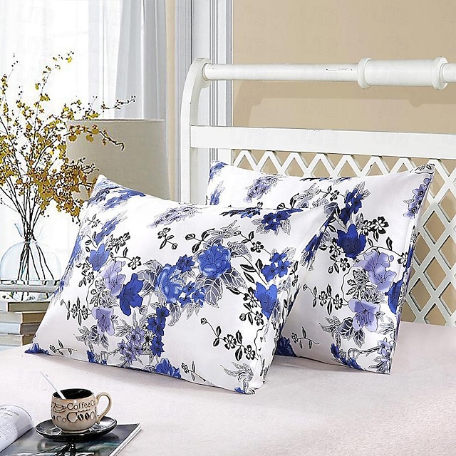  Fronha 100% seda amoreira 16 momme seda natural dupla face, capa de fronha com estampa floral de 1 peça com fecho de zíper oculto, cuidados de beleza hipoalergênicos