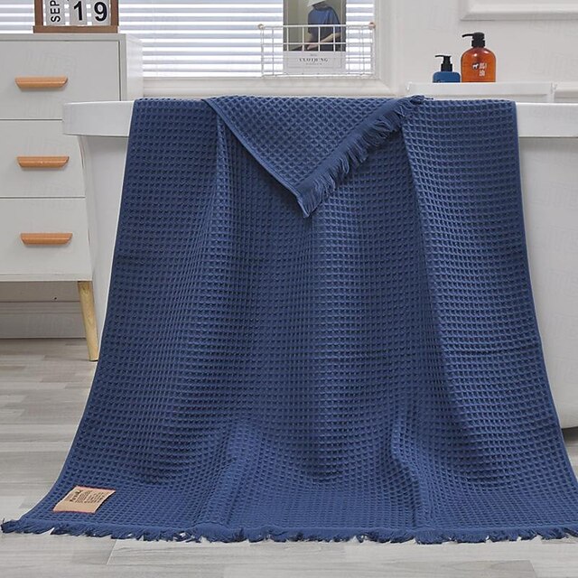  Toalla de baño de gran tamaño tipo gofre, 180x90cm, toallas de baño 100% de algodón para hotel, secado rápido, superabsorbente, ligera, suave, multicolor