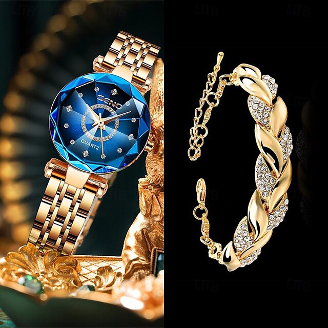  Feminino Relógios de Quartzo Diamante Impermeável Lega Assista