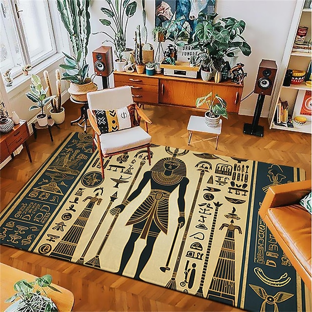  egyptisk vintage matta köksmatta halkfri oljesäker golvmatta vardagsrum matta inomhus utomhusmatta sovrum dekor badrumsmatta entrématta dörrmatta