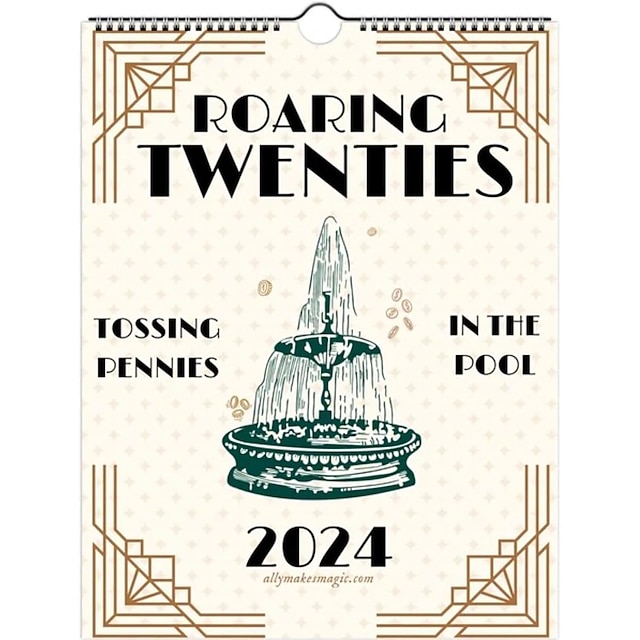 2024 Roaring Twenties Calendar Positive Quotes Calendar Wall Calendar