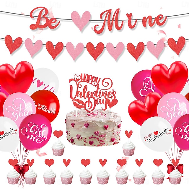  proposition de la Saint-Valentin, décoration de fête de mariage, drapeau de la Saint-Valentin, art du latte