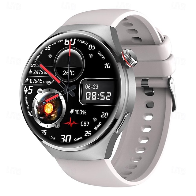  696 MT26 ساعة ذكية 1.43 بوصة سمارت ووتش بلوتوث ECG + PPG عداد الخطى تذكرة بالاتصال متوافق مع Android iOS نسائي رجالي مكالمات بدون يد تذكرة بالرسالة IP 67 علبة ساعة 47 ملم