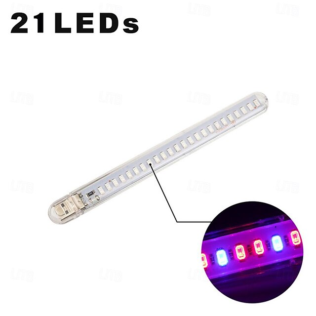  2 pièces 1 pièces led élèvent la lumière 21 led usb portable led plante élèvent la lumière dc5v spectre complet phyto lampe rotation flexible lumière intérieure