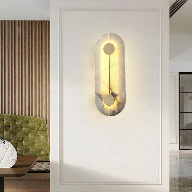  LED Outdoor Wall Lights Warm White Light Color Long Linear Contemporary LED Wall Sconces Light Circular Post Modern Wall Lamp for Bedroom Living Room Hallway Hotels Stairway 110-240V