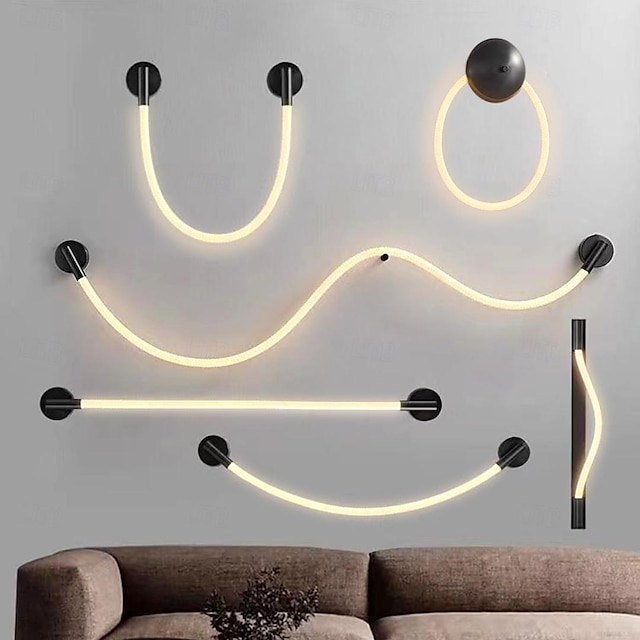  lâmpada de parede de silicone led textura tecida silicone puro luz de 360 graus decoração de interiores lâmpada de parede de modelagem diy lâmpada de parede adequada para quarto estudo sala de estar