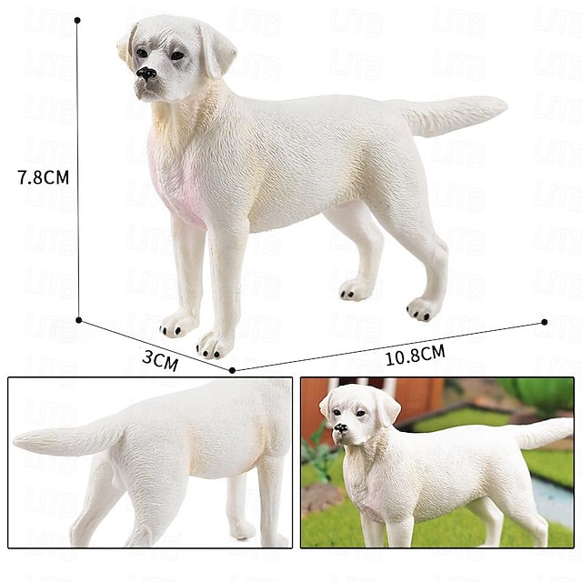  Animal de juguete simulado, modelo de perro, golden retriever, bulldog, labrador, decoración para el hogar y el coche