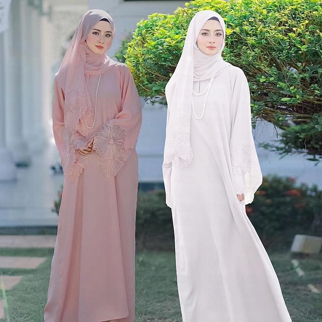 Dame Drakter Abaya Sjale Hijab skjerf Dubai islamsk Arabisk Arabisk Muslim Ramadan Voksne Kjole Hodeplagg