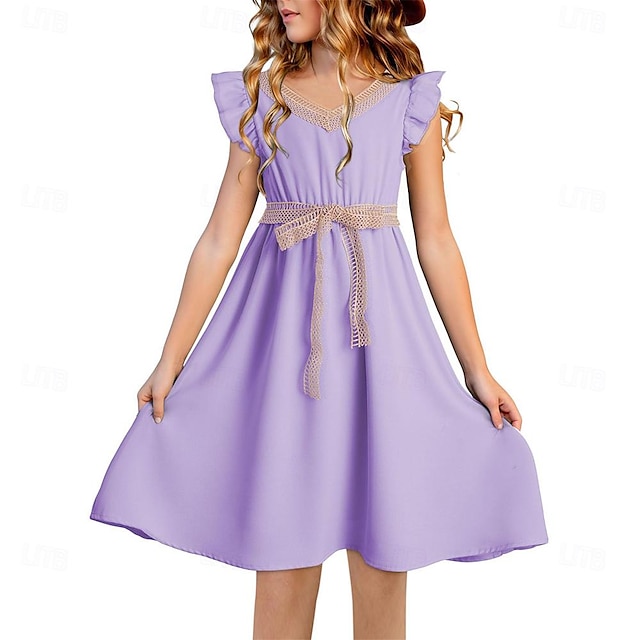  tween dívčí elegantní šaty dětské polospolečenské šaty velikost 6-15 let pro svatebního hosta