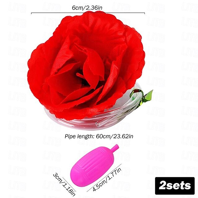 3 Pcs Squirting Flower Red Rose April Fools Day Pranks Clown Flower That Squirts Water Trick Toy 