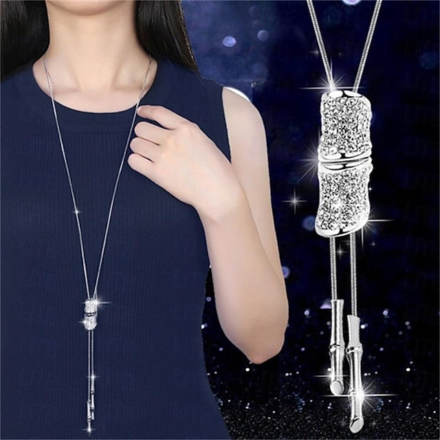  Korean Version Of Autumn And Winter Crystal Sweater Chain Necklace Wholesale High-end Women's Long Chain Versatile Tassel Pearl Pendant With Accessories