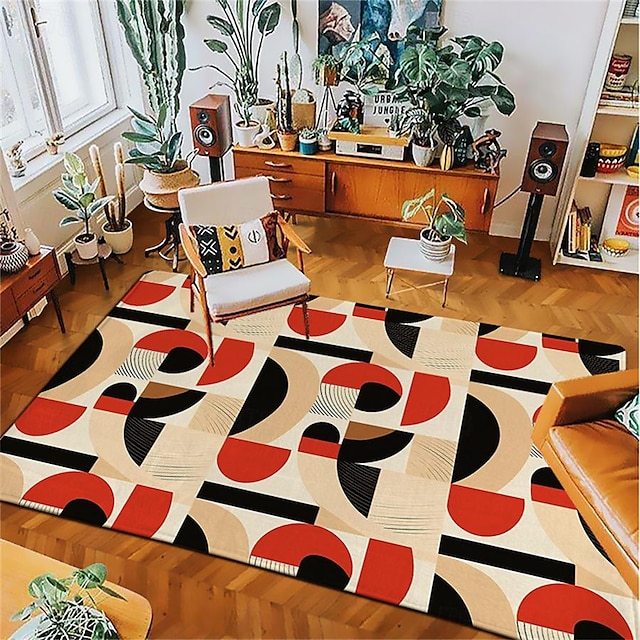  rosso nero astratto zona tappeto tappetino da cucina antiscivolo a prova di olio tappetino soggiorno tappeto indoor outdoor mat arredamento camera da letto tappetino da bagno tappeto d'ingresso porta