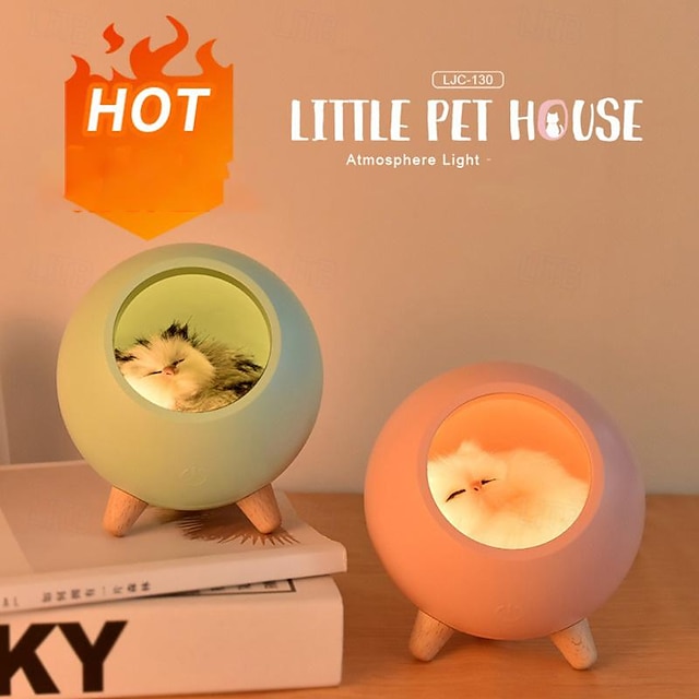  alto-falante bluetooth gatinho fofo com luz noturna presente criativo dia dos namorados