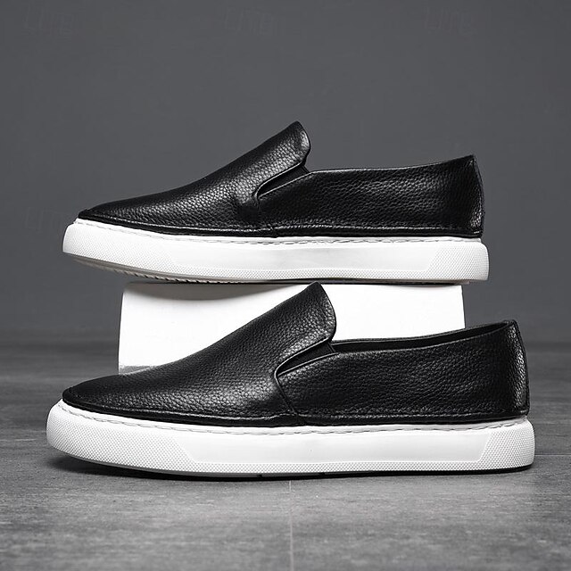 Men's Comfortable Leather Slip-On Sneaker