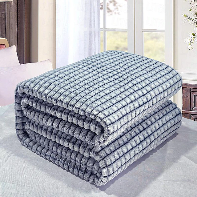 Thickened Solid Color Pineapple Checked Flannel Blanket Coral Velvet Sofa Cover Blanket Air Conditioning Blanket Nap Blanket 27