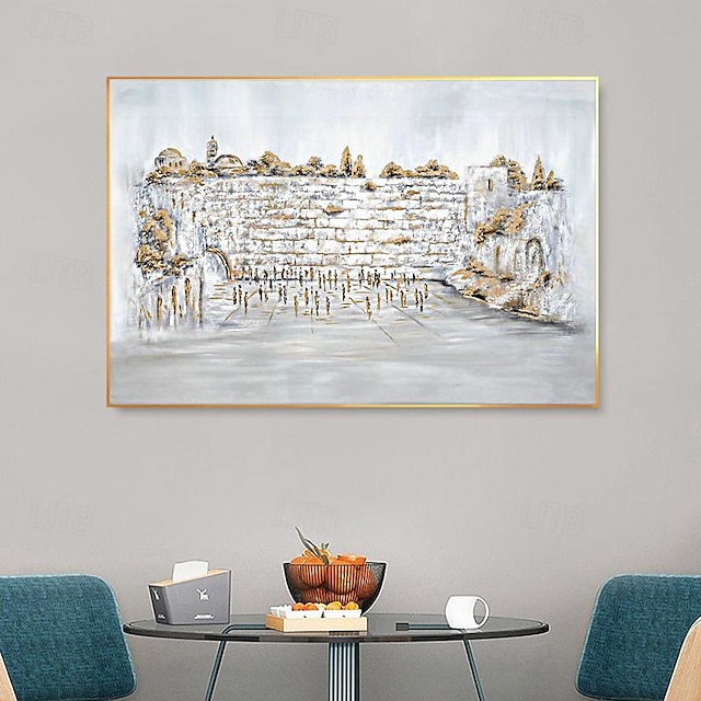  Unique Original Abstract Handpainted Painting of the Kotel Western Wall Handmade Jewish wall art canvas oil painting abstract landscapes living room decoration No Frame