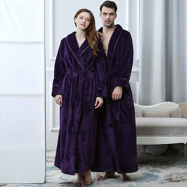  Adults' Bathrobe Pajamas Nightwear Solid Color Onesie Pajamas Pajamas Flannel Cosplay For Men's Women's Dailywear Animal Sleepwear Cartoon