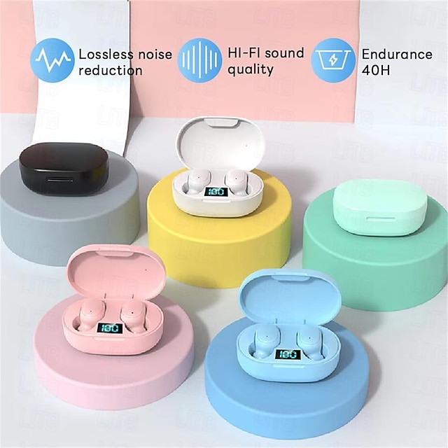  Inteligentny cyfrowy wyświetlacz sportowy zestaw słuchawkowy mini bezprzewodowe słuchawki stereo douszne słuchawki TWS z etui z funkcją ładowania z redukcją szumów otoczenia