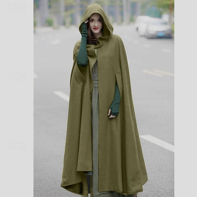 Womens Fashionable Halloween Medieval Tweed Cloak
