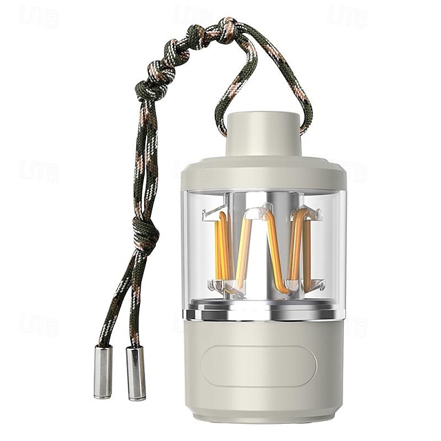  kültéri akasztós lámpás kempinglámpa háromszínű tompított wolframszálas cob és led típusú c gyorstöltő hordozható kempingsátor lámpa 1500mah újratölthető akkumulátor
