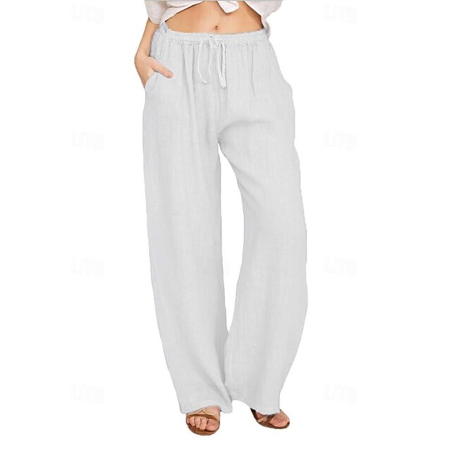Linen Casual Spring Wide Leg Pants main image 0