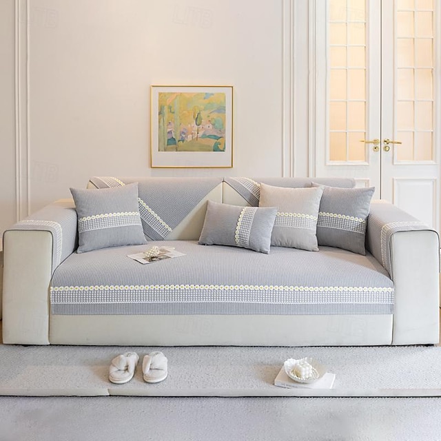  jacquard sofa betræk sofasædebetræk sektionssofabetræk, møbelbeskytter skridsikre sofabetræk til hunde katte børn (sælges stykvis/ikke alle sæt)