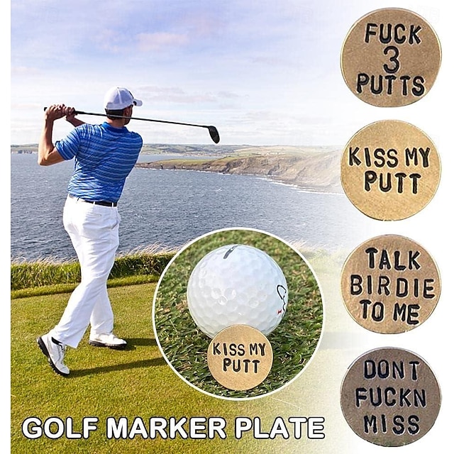  Ideia exclusiva de presente divertido com marcador de bola de golfe para jogadores de golfe masculinos ou femininos, adicionando um toque especial ao seu jogo