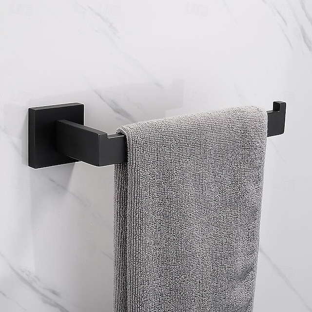  Bathroom Accessory Set Wall Mounted Stainless Steel Include Towel Bar Robe Hook Toilet Paper Holder Bathroom Tower Rack
