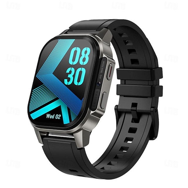  696 DM62 Smart Watch 2.13 inch 4G LTE Cellular Smartwatch Phone Bluetooth 4G Pedometer Call Reminder Heart Rate Monitor Compatible with Android iOS Men GPS Hands-Free Calls with Camera IP 67 42mm