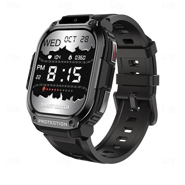  696 DM63 Smart Watch 2.13 inch 4G LTE Cellular Smartwatch Phone Bluetooth 4G Pedometer Call Reminder Heart Rate Monitor Compatible with Android iOS Men GPS Hands-Free Calls with Camera IP 67 48mm