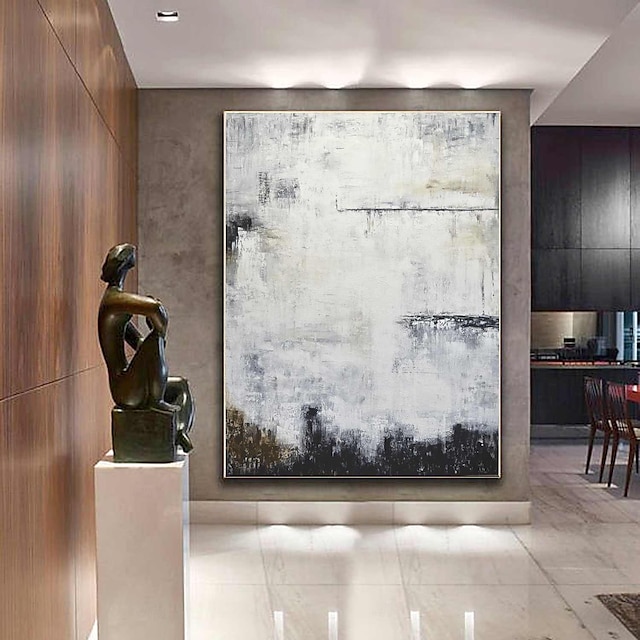  abstrakti öljymaalaus ja moderni seinätaide puhdas valkoinen aalto kvartsihiekka tekstuuri käsinmaalattu öljymaalaus kankaalle kehyksetön