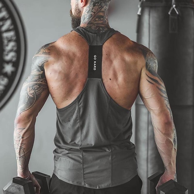  Per uomo Canotte Canotta fitness Carro armato Maglieria intima Stondata Senza maniche Sport Casual / quotidiano Palestra Traspirante Morbido Liscio Nero Bianco Abbigliamento sportivo Di tendenza