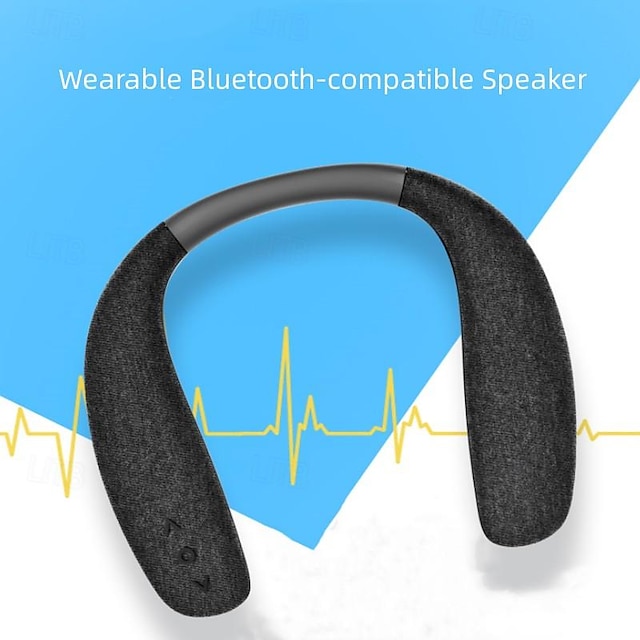  Rockmia Neckband Speaker EBS-908 Wireless Bluetooth 5.0 U-Sharp Hot Selling 6w Music Bass Box Gaming Travelling Walking Cycling