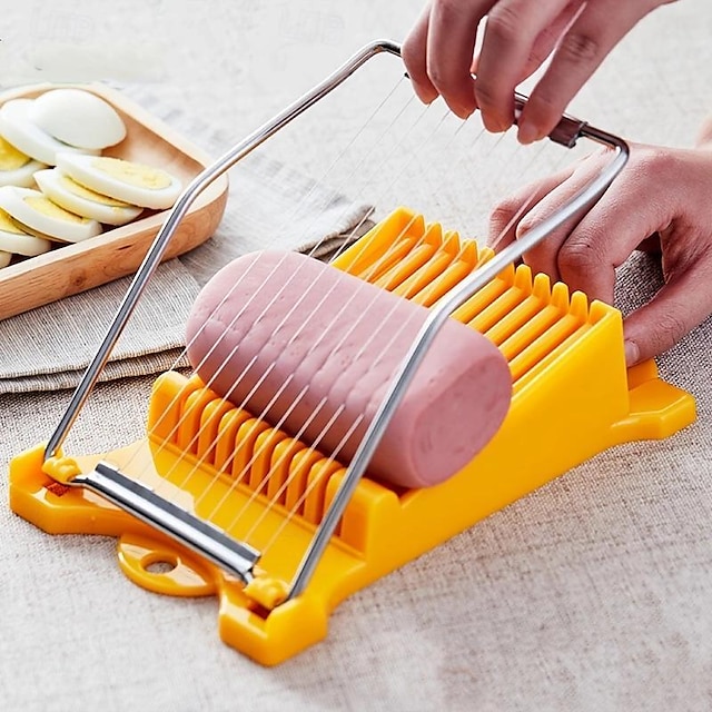  Effortless Slicing & Cutting,10 Stainless Steel Wires Multifunctional Slicer for Cheese, Eggs, Vegetables, Fruits & Soft Foods