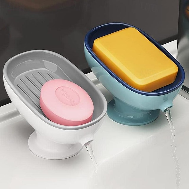  såpeholder selvdrenerende for vask såpeholder sugekopp bar såpeholder for kjøkken badekar