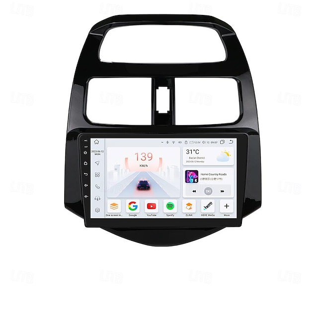  Android 12 Car Radio Multimedia Video Player for Chevrolet Spark Beat Matiz Creative 2010-2014 Gloss Black Navigation Carplay