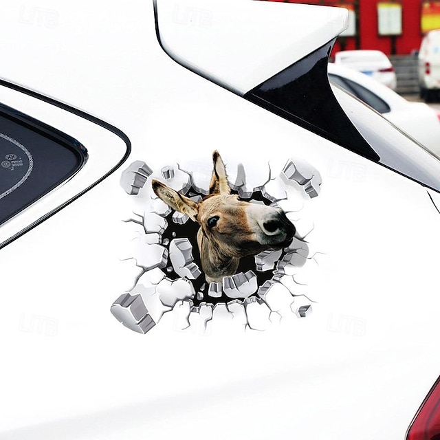  3d naklejki samochodowe naklejki osioł grafiki naklejki pcv winylu karoseria naklejki zwierząt śmieszne samoprzylepne naklejki na drzwi samochodu dekoracja okna