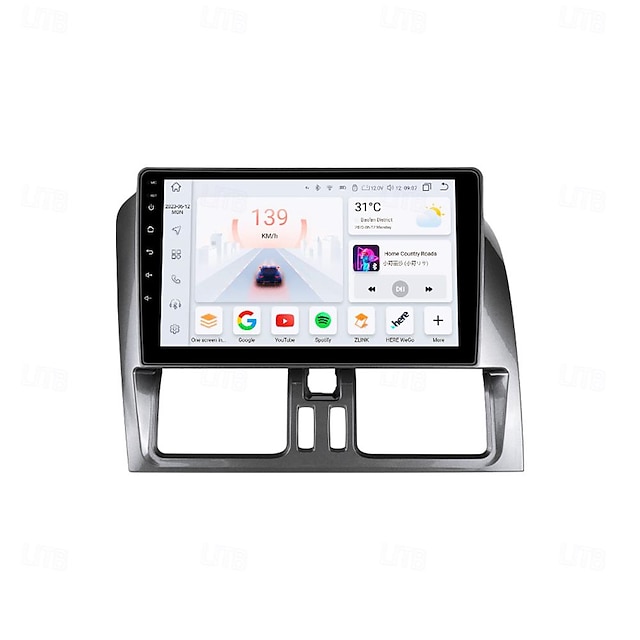  Autoradio android 12, gps, lecteur vidéo multimédia, navigation sans fil, carplay, pour volvo xc60 2008 – 2013