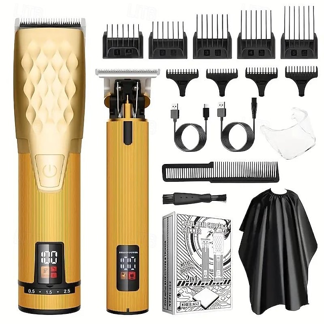  Professional Hair Clippers For Men Cordless Zero Gap T-Blade Trimmer Set Hair Cutting Machine Tool Father's Day Gift Birthday Gift  gift set