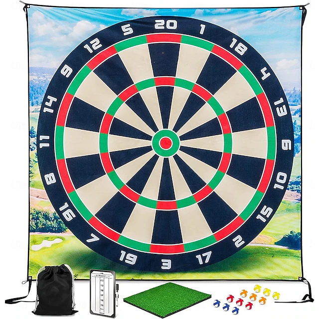 Golf Chipping Game Set Includes 6x6 Ft Sticky Playing Mat, N' Stick Golf Games with Chip N' Stick Golf Balls - Targets with Chipping Mat 7