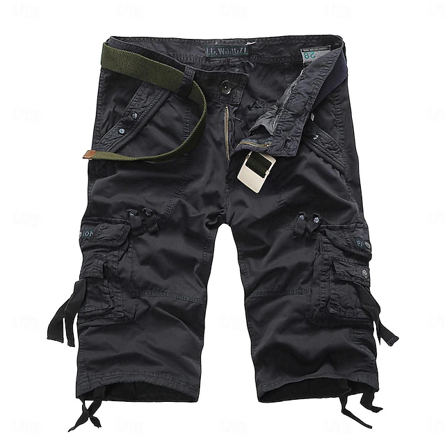 Men's Cargo Shorts Below Knee Length Shorts Capri Pants Hiking Shorts ...